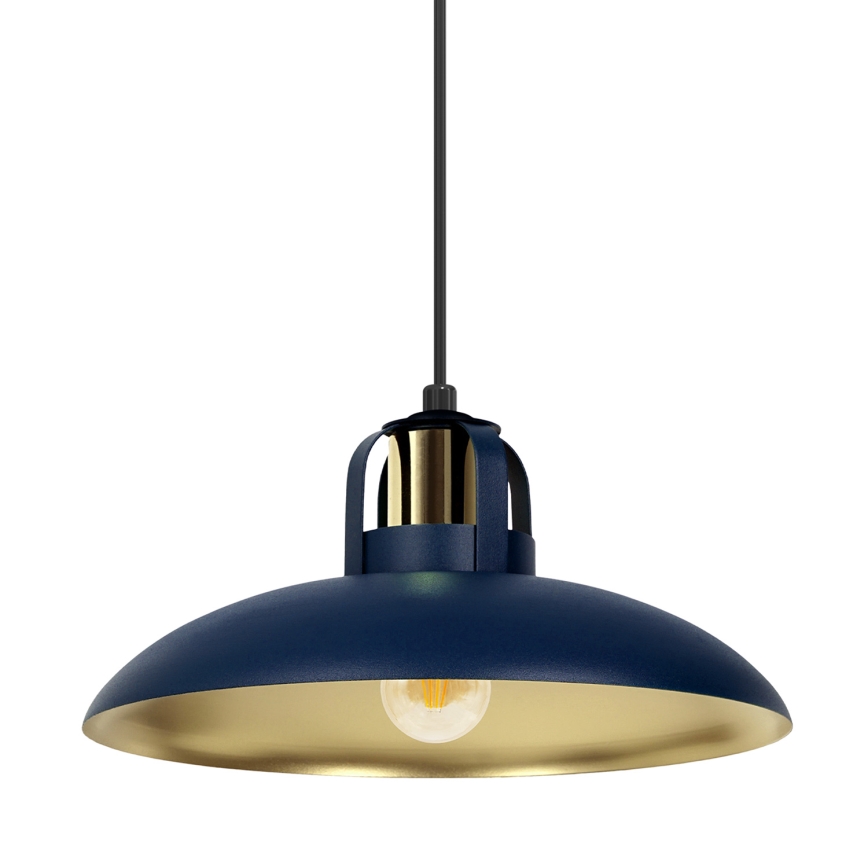 Ljusskrona med upphängningsrem  FELIX 1xE27/60W/230V blå