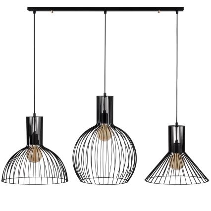 Ljusskrona med upphängningsrem  FELLINI 3xE27/100W/230V