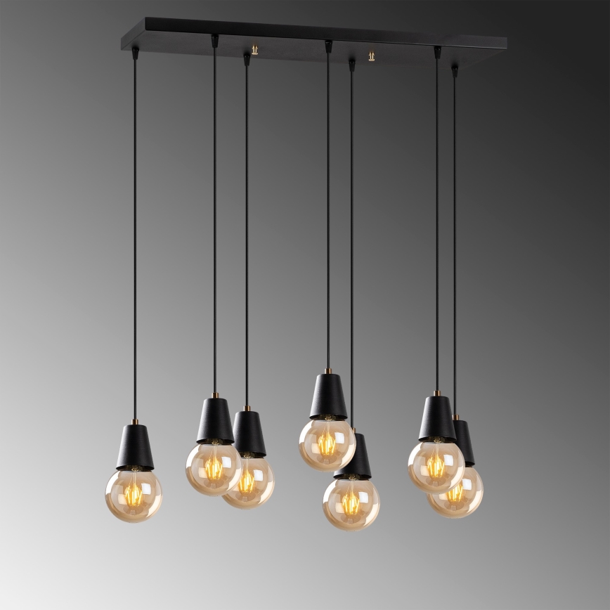 Ljusskrona med upphängningsrem  FES 7xE27/40W/230V