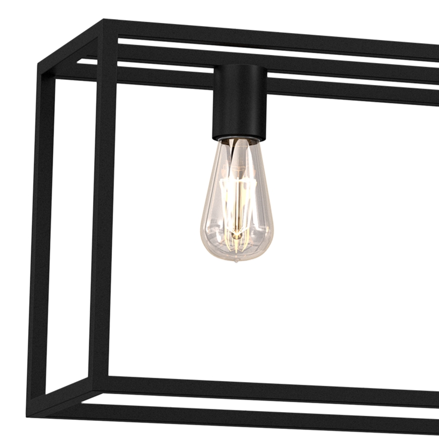 Ljuskrona med upphängningsrem FRAME 5xE27/60W/230V svart