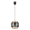 Ljuskrona med upphängningsrem GABI 1xE27/60W/230V gyllene/svart diameter 20 cm