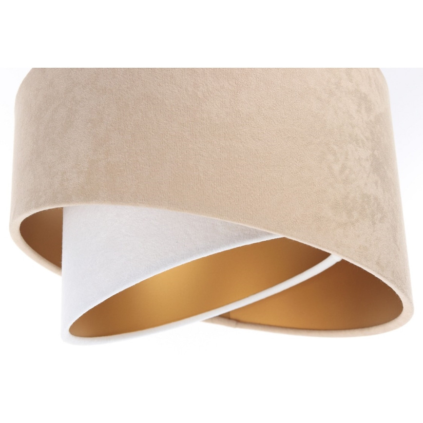 Ljuskrona med upphängningsrem GALAXY 3xE27/60W/230V beige/vit/guld