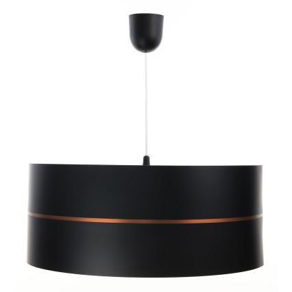 Ljusskrona med upphängningsrem  GLAM HOME 1xE27/60W/230V diameter  40 cm svart 