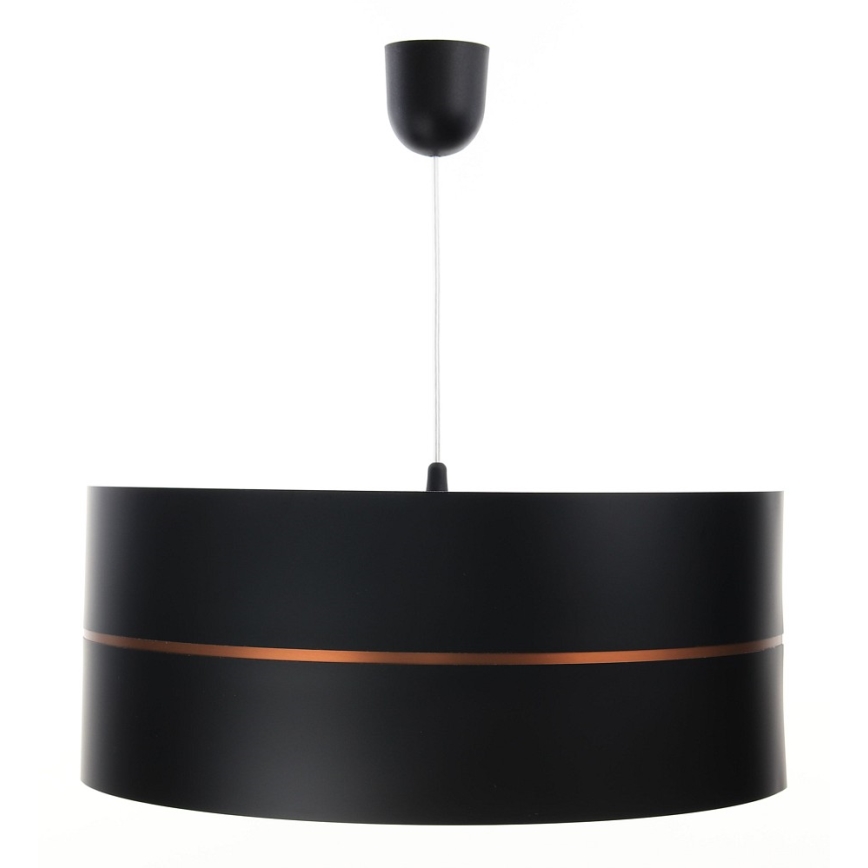Ljusskrona med upphängningsrem  GLAM HOME 1xE27/60W/230V diameter  40 cm svart 