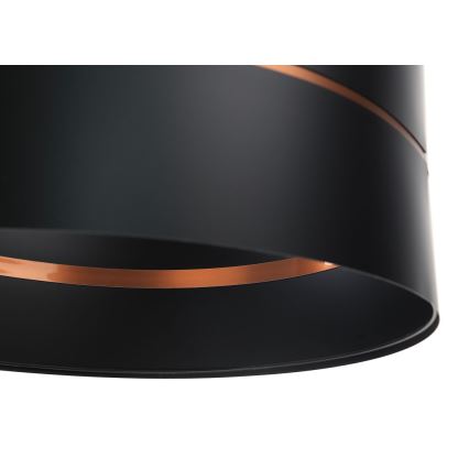 Ljusskrona med upphängningsrem  GLAM HOME 1xE27/60W/230V diameter  40 cm svart 