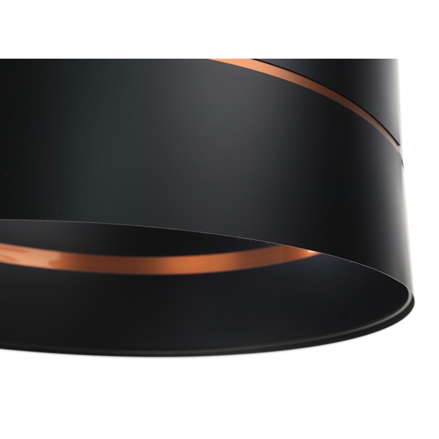 Ljusskrona med upphängningsrem  GLAM HOME 1xE27/60W/230V diameter  40 cm svart 