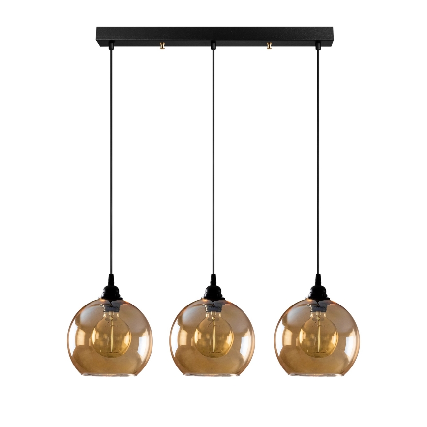Ljusskrona med upphängningsrem  GOLD 3xE27/40W/230V