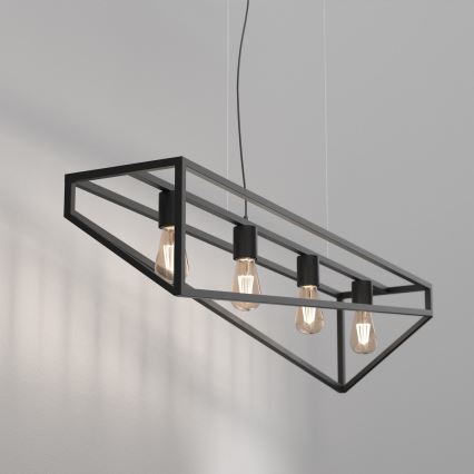 Ljuskrona med upphängningsrem GOTE 4xE27/60W/230V