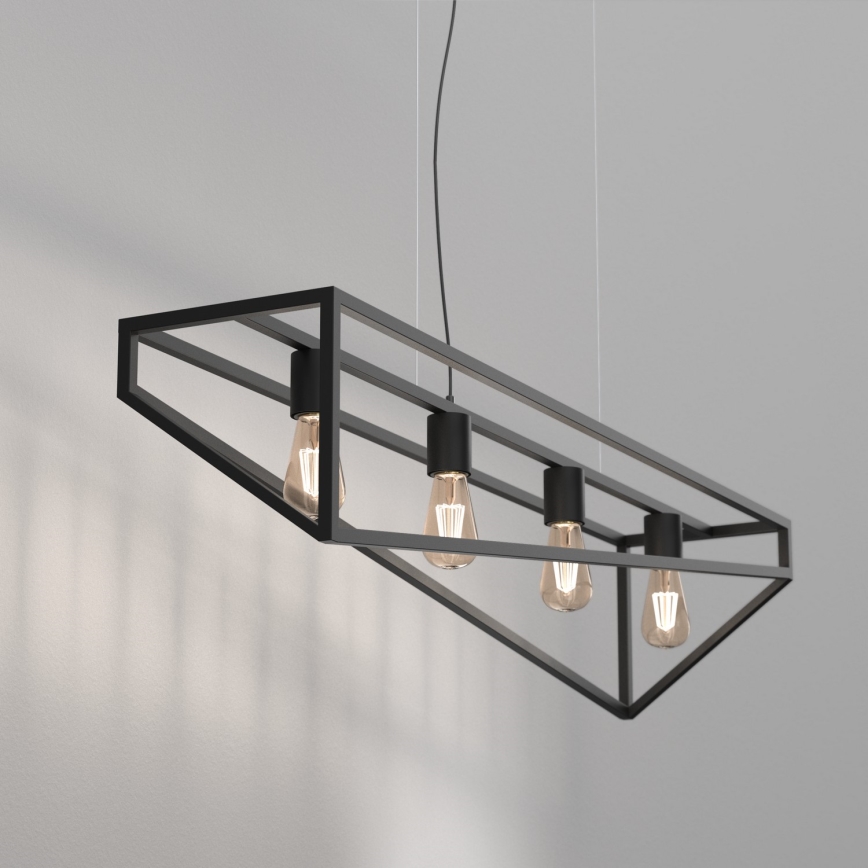 Ljuskrona med upphängningsrem GOTE 4xE27/60W/230V