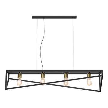 Ljuskrona med upphängningsrem GOTE 4xE27/60W/230V