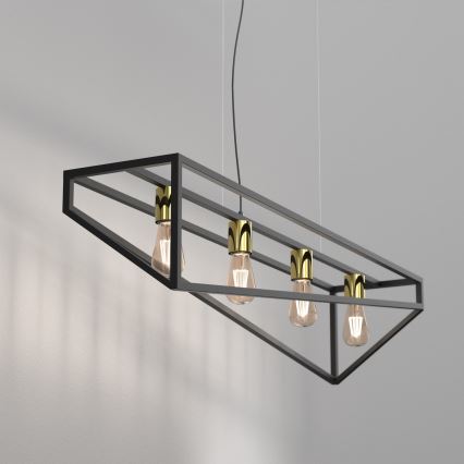 Ljuskrona med upphängningsrem GOTE 4xE27/60W/230V