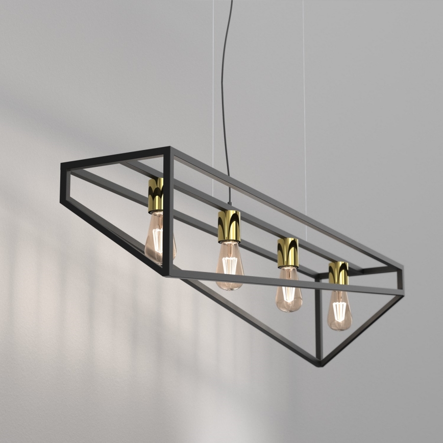 Ljuskrona med upphängningsrem GOTE 4xE27/60W/230V