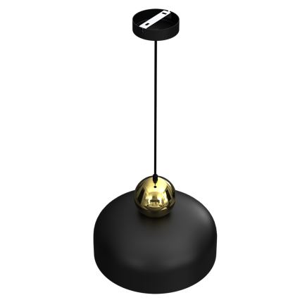 Ljusskrona med upphängningsrem  HARALD 1xE27/60W/230V svart 