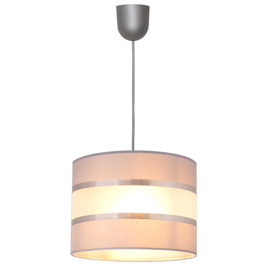 Ljuskrona med upphängningsrem HELEN 1xE27/15W/230V diameter 20 cm grå/silver