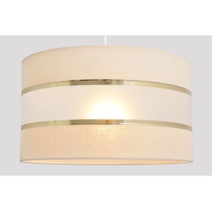 Ljuskrona med upphängningsrem HELEN 1xE27/15W/230V diameter 35 cm grädde/gyllene