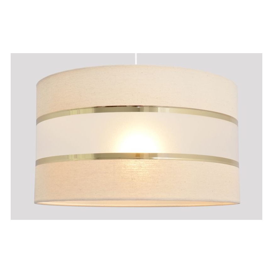 Ljuskrona med upphängningsrem HELEN 1xE27/15W/230V diameter 35 cm grädde/gyllene