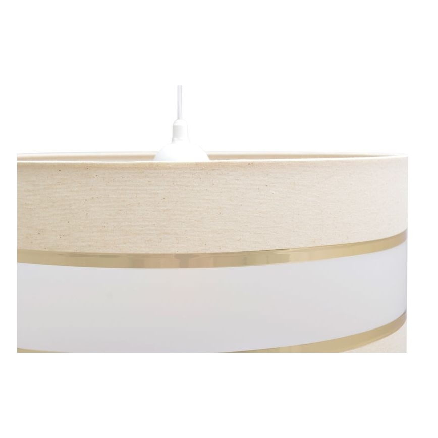 Ljuskrona med upphängningsrem HELEN 1xE27/15W/230V diameter 40 cm grädde/gyllene