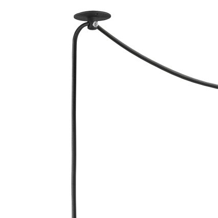 Ljuskrona med upphängningsrem INA 1xE27/42W/230V svart