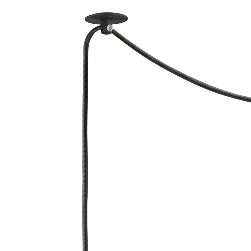 Ljuskrona med upphängningsrem INA 1xE27/42W/230V svart