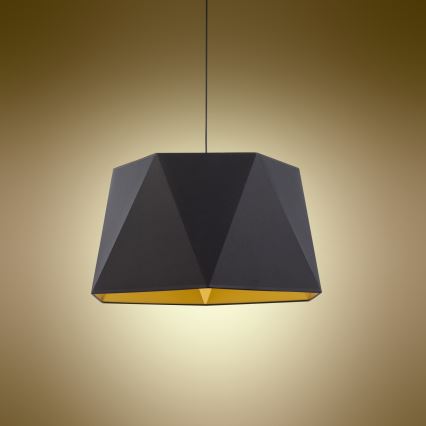 Ljusskrona med upphängningsrem  IVO 1xE27/25W/230V svart /gyllene 