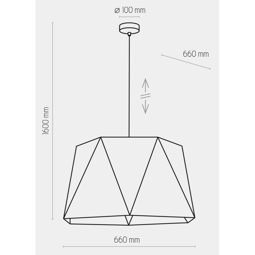 Ljusskrona med upphängningsrem  IVO 1xE27/25W/230V svart /gyllene 