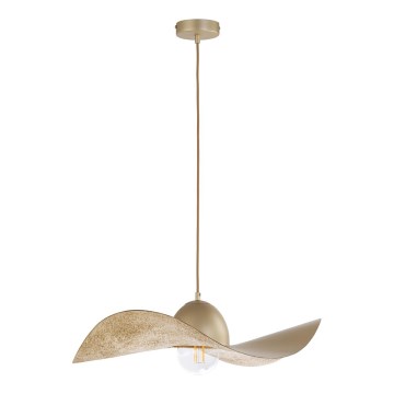 Ljuskrona med upphängningsrem KAPELLO 1xE27/60W/230V diameter 55 cm gyllene