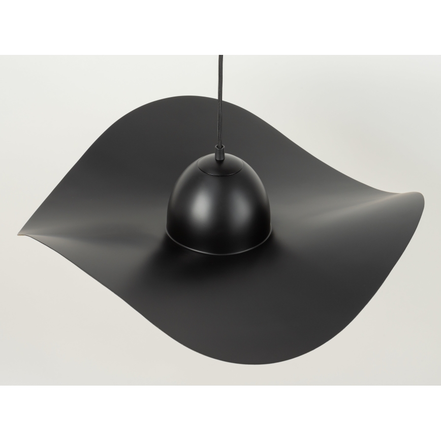 Ljuskrona med upphängningsrem KAPELLO 1xE27/60W/230V diameter 55 cm svart/koppar