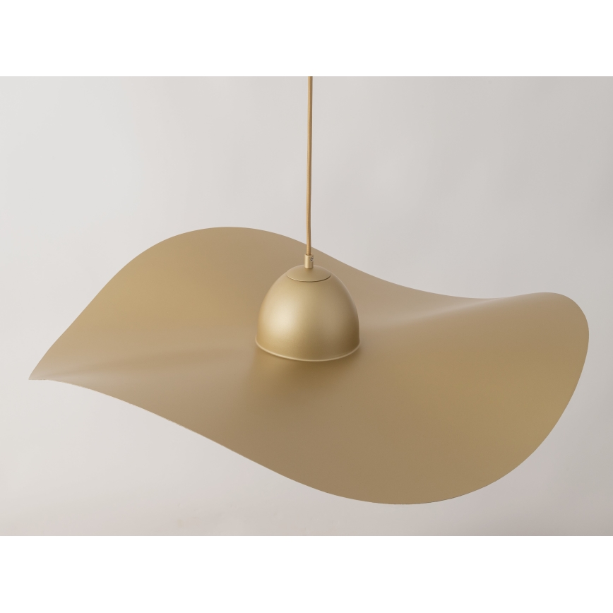 Ljuskrona med upphängningsrem KAPELLO 1xE27/60W/230V diameter 76 cm gyllene