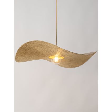 Ljuskrona med upphängningsrem KAPELLO 1xE27/60W/230V diameter 76 cm gyllene