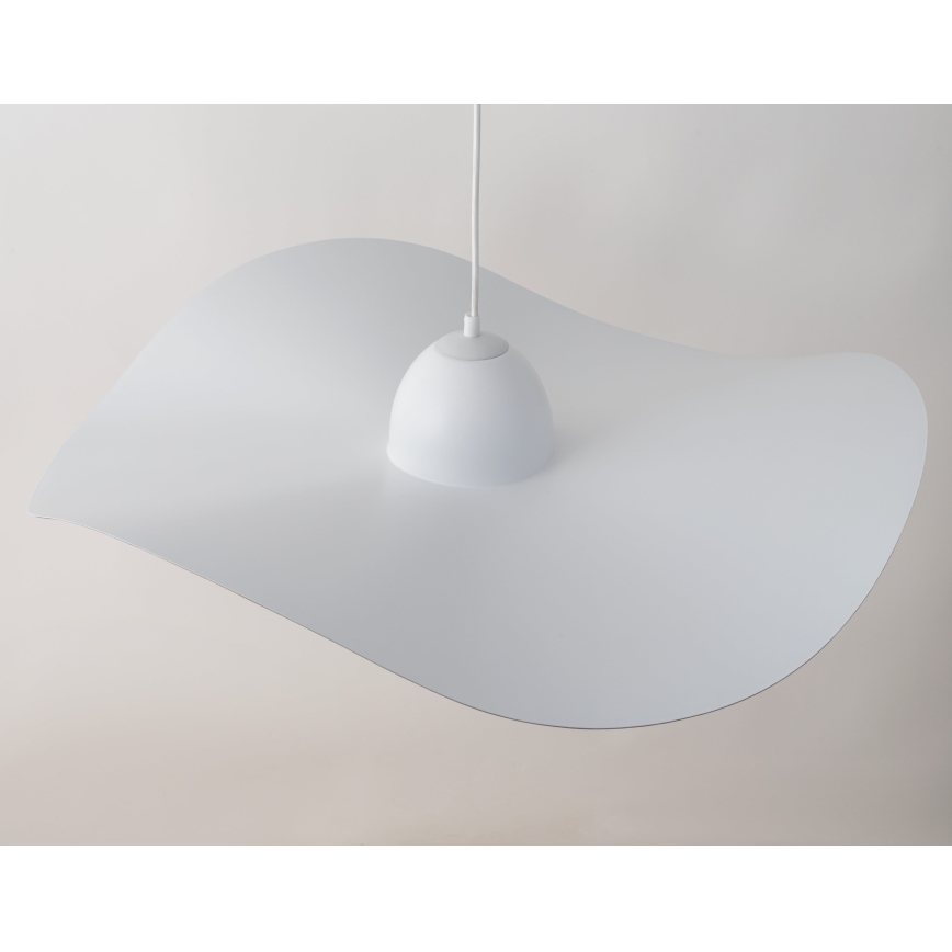 Ljuskrona med upphängningsrem KAPELLO 1xE27/60W/230V diameter 76 cm vit/gyllene