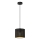 Ljuskrona med upphängningsrem LOFT SHADE 1xE27/60W/230V diameter 18 cm svart/gyllene