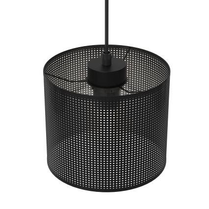 Ljuskrona med upphängningsrem LOFT SHADE 5xE27/60W/230V svart