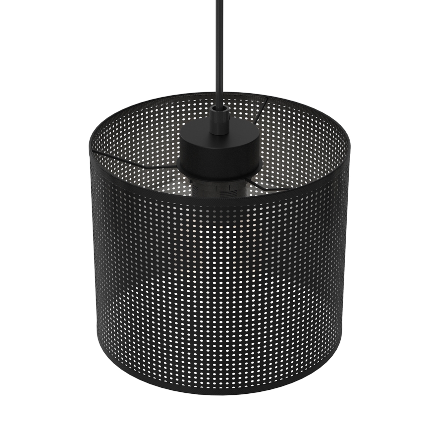 Ljuskrona med upphängningsrem LOFT SHADE 5xE27/60W/230V svart