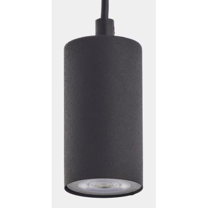 Ljusskrona med upphängningsrem  LOGAN BLACK 1xGU10/10W/230V
