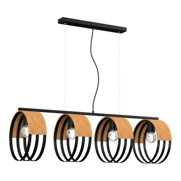Ljuskrona med upphängningsrem MALM 4xE27/60W/230V