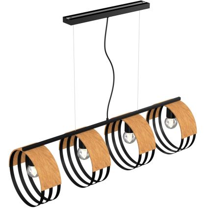 Ljuskrona med upphängningsrem MALM 4xE27/60W/230V