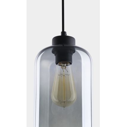 Ljusskrona med upphängningsrem  MARCO 1xE27/60W/230V svart 