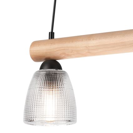 Ljusskrona med upphängningsrem  MARGIT 2xE27/60W/230V bok