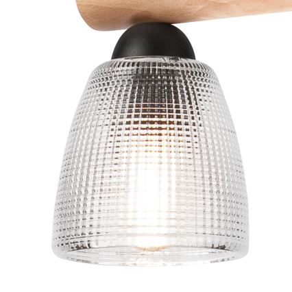Ljusskrona med upphängningsrem  MARGIT 2xE27/60W/230V bok