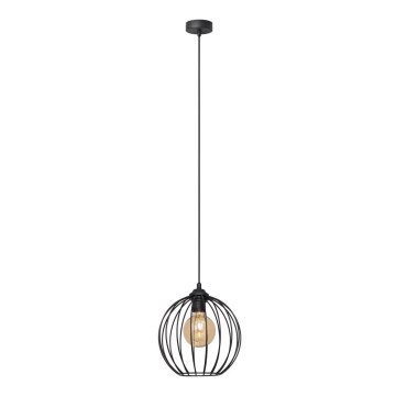 Ljuskrona med upphängningsrem MERCURE 1xE27/15W/230V diameter 24 cm svart