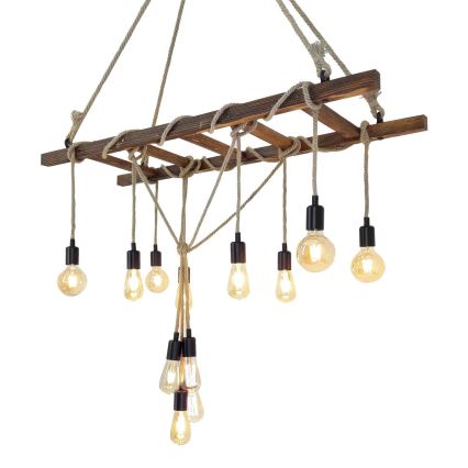 Ljusskrona med upphängningsrem  MERDIVEN 12xE27/40W/230V
