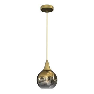 Ljuskrona med upphängningsrem MONTE 1xE27/60W/230V d. 15 cm guld