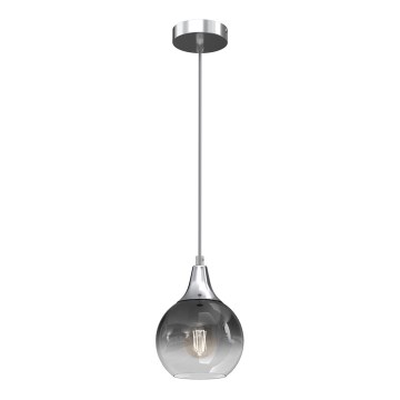 Ljuskrona med upphängningsrem MONTE 1xE27/60W/230V d. 15 cm matt krom