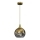 Ljuskrona med upphängningsrem MONTE 1xE27/60W/230V diameter 20 cm gyllene