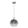 Ljuskrona med upphängningsrem MONTE 1xE27/60W/230V diameter 20 cm matt krom
