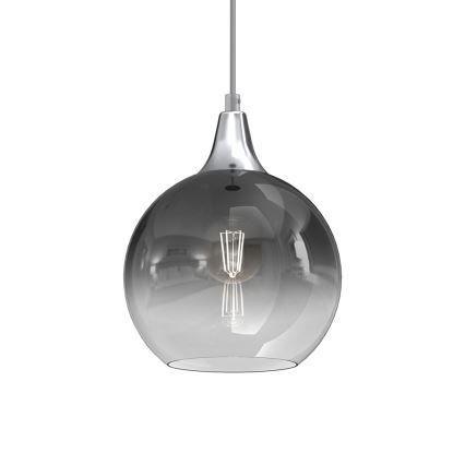 Ljuskrona med upphängningsrem MONTE 1xE27/60W/230V diameter 20 cm matt krom