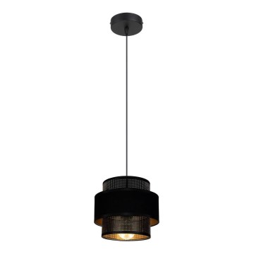 Ljuskrona med upphängningsrem NESS 1xE27/60W/230V svart
