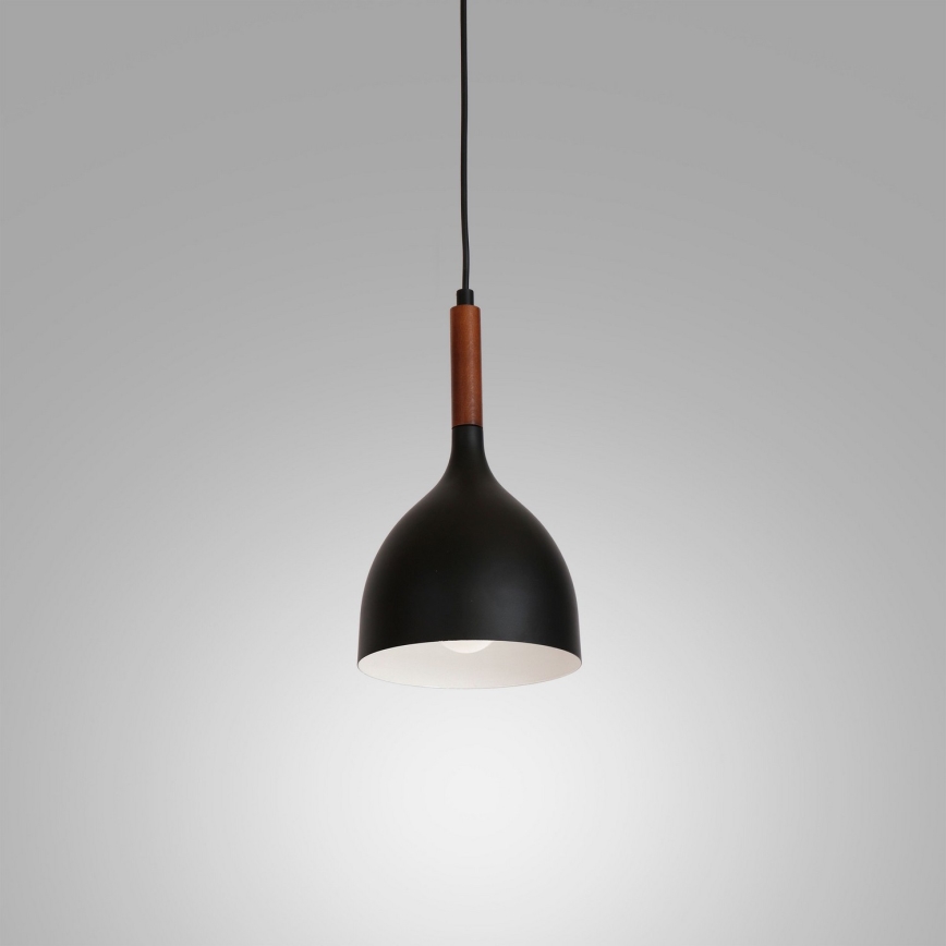 Ljuskrona med upphängningsrem NOAK WOOD 1xE27/60W/230V