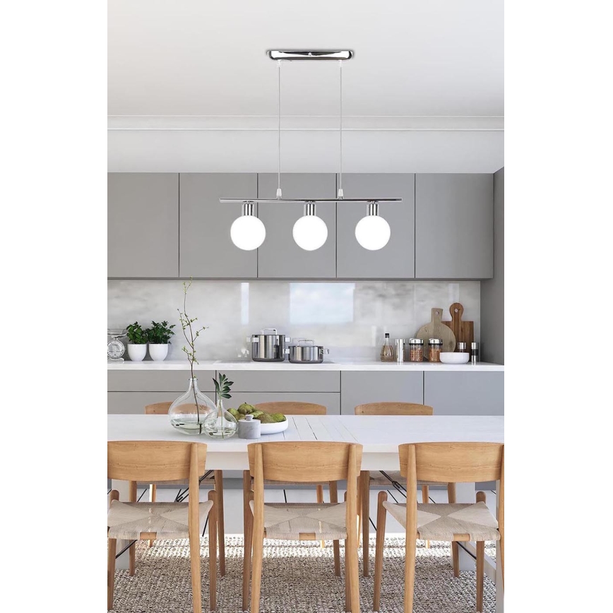 Ljusskrona med upphängningsrem  ODEN 3xG9/40W/230V