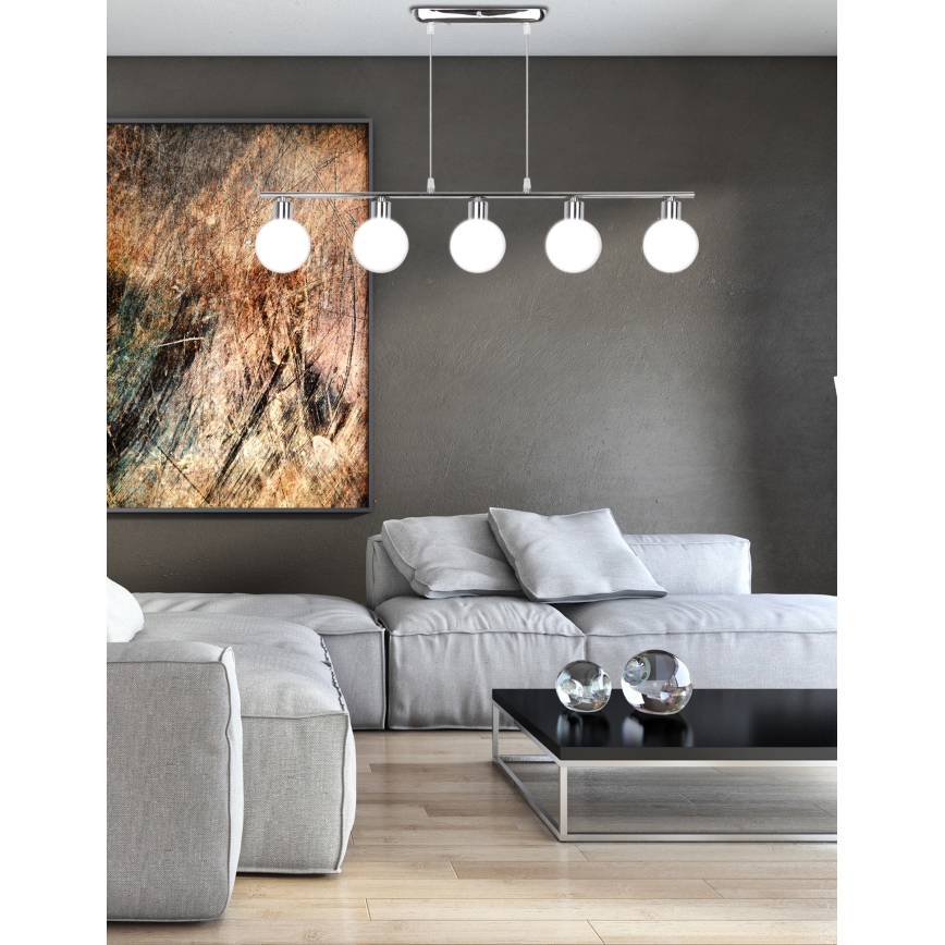 Ljusskrona med upphängningsrem  ODEN 5xG9/40W/230V